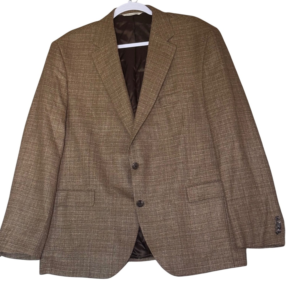 Jack Victor Montreal Brown Textured Two Button Blazer Sport Coat Made in Canada